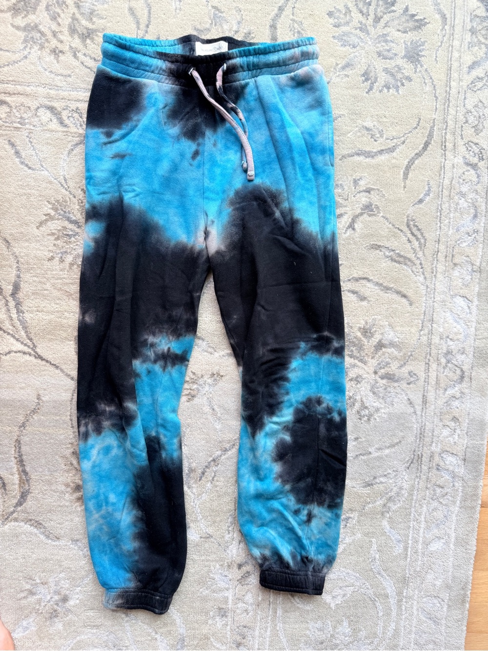 Treasure & Bond Blue and Black Tie-Dye Kids Joggers